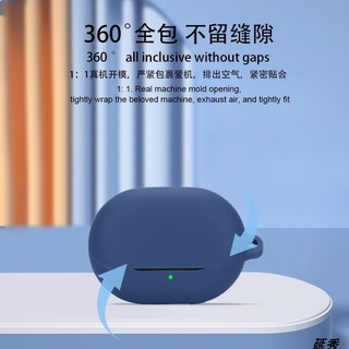 Cho SoundPEATS Air 5 Pro Vỏ Tai Nghe Silicon Màu Trơn Vỏ Mềm Tai Nghe Chống Sốc Vỏ Bảo Vệ Có Móc