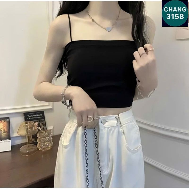Áo thun Quây Ngực Gợi Cảm, Áo Quây Ngực 2 dây dễ phối đồ, áo 2 dây bún trơn-CHANG 3158