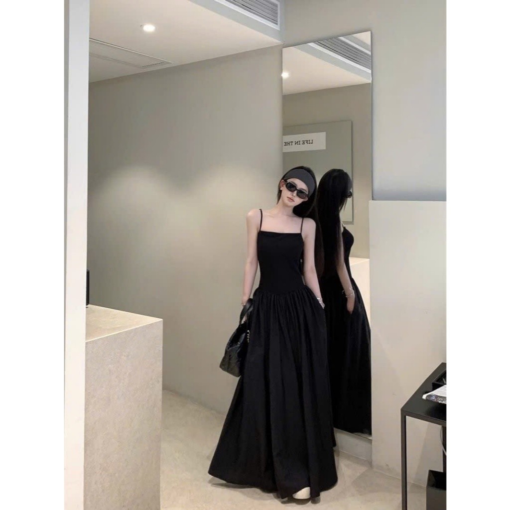 Đầm váy maxi 2 dây mùa hè dáng dài thiết kế chiết eo tôn dáng xu hướng hottrend XIMIMI SP298