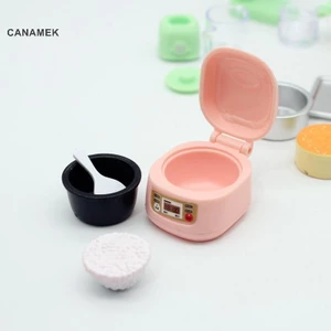 Canamek Bộ dụng cụ nhà bếp mô phỏng 1/12 cho nhà búp bê: lò nướng, nồi cơm thu nhỏ