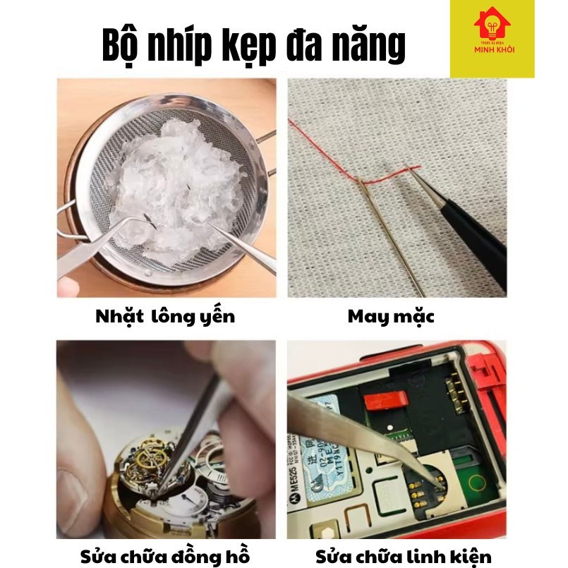 Bộ 3 kẹp linh kiện điện tử,bộ nhíp gắp linh kiện điện tử,bộ banh nhíp gắp linh kiện,kẹp gữ mỏ hàn,bộ 3 nhíp đa năng