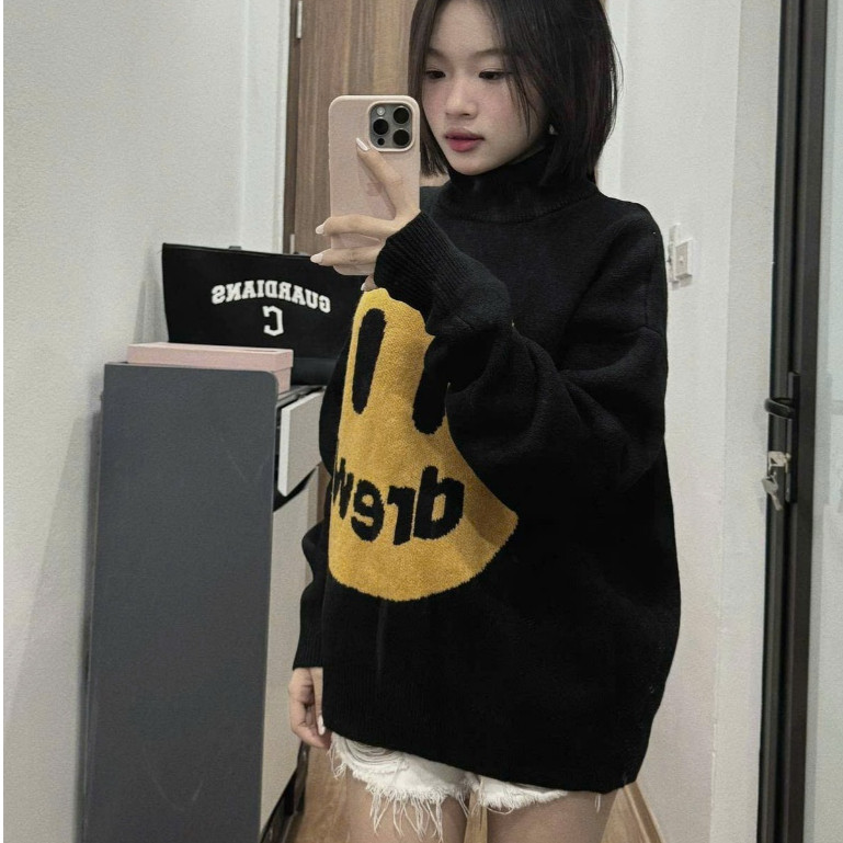 Áo Len Đờ Riu Mặt Vàng KCloset Áo Sweter Chất Len Xù Dày Dặn Dáng Rộng Nam Nữ NA545