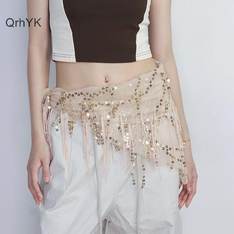 Nhà Máy Thời Trang Đa Năng Bụng Khiêu Vũ Eo Dây Xích sel Tam Giác Khăn Thắt Lưng Jazz Phụ Kiện Khiêu Vũ Ấn Độ Ngày Lễ Fart Rèm QrhYK