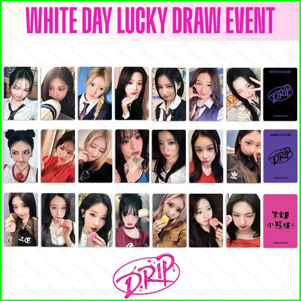 GC2 7 Cái / bộ BABYMONSTER RAMI LOMO Card DRIP Weverse Album Bưu Thiếp ...