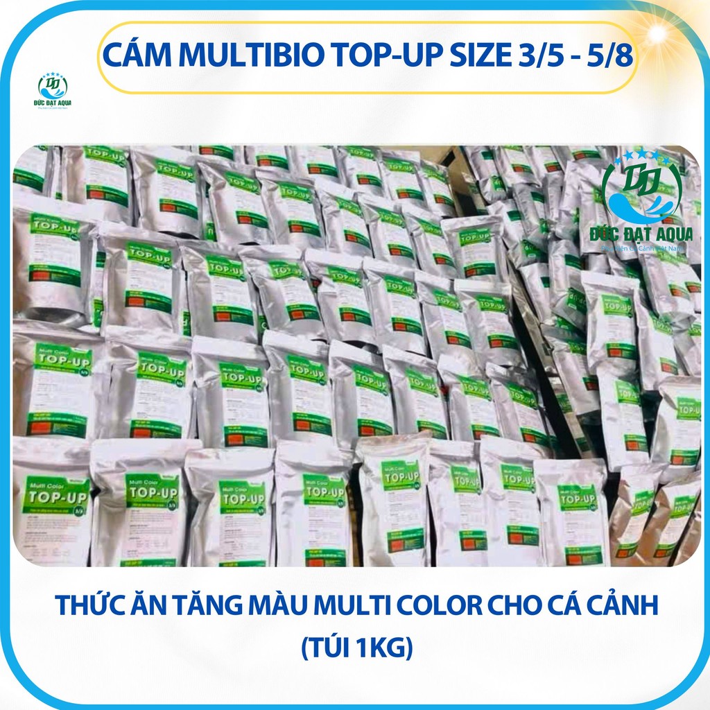 Cám Multi Color TOP-UP size 3/5 - 5/8- Thức Ăn Tăng Màu Multi Color Cho Cá Cảnh (Túi 1kg) chính hãng 5