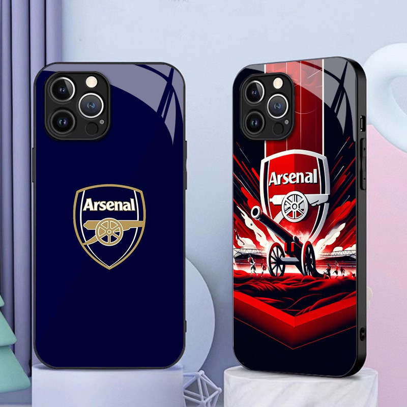 Ốp Điện Thoại Kính Arsenal 03 Cho IPhone 16 15 14 13 12 11 Pro XR XS Max Plus Mini X XR 8 7 6s SE2 / 3