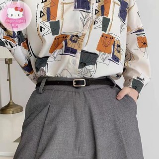 Moonlights Retro Pháp Thắt Lưng Da Nữ Unisex Thắt Lưng Khóa Sang Trọng Thắt Lưng Nữ Quần Jean Thắt Lưng Nam Thắt Lưng Mỏng Thắt Lưng EN