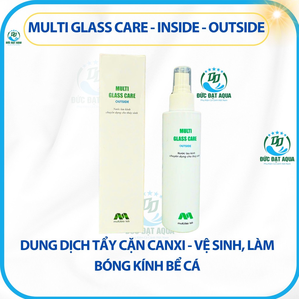 Tẩy Cặn Canxi Multi Glasscare INSIDE chai 60ml & 150ml OUTSIDE Làm Bóng Kính Bể Cá 150ML 5