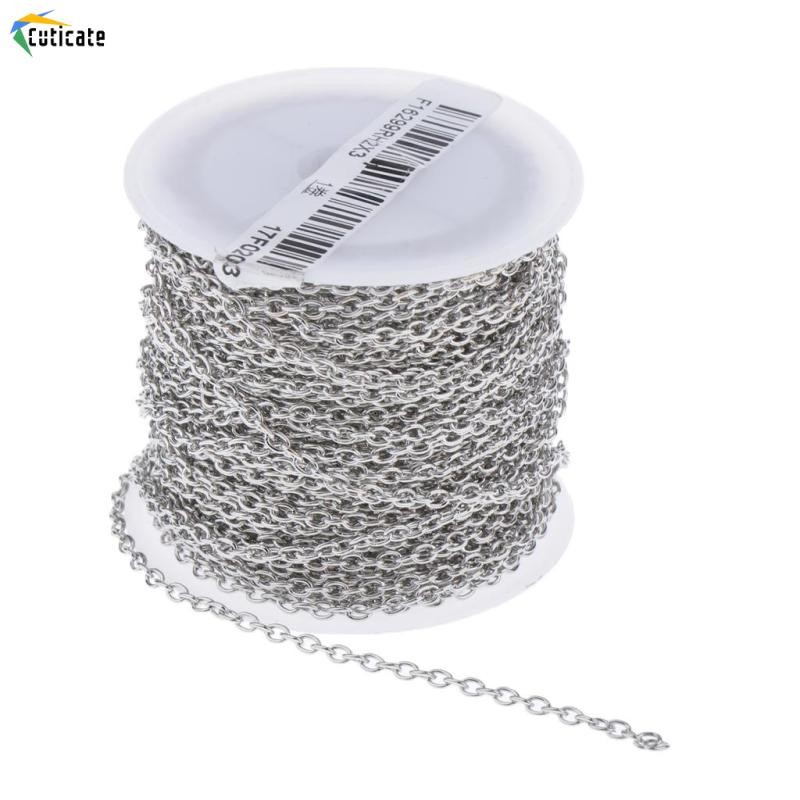 Cuticate 10 Yards / Cuộn Hình Bầu Dục Mở Rộng Trang Sức Dây Xích Đuôi Liên Kết Trang Sức Phát Hiện