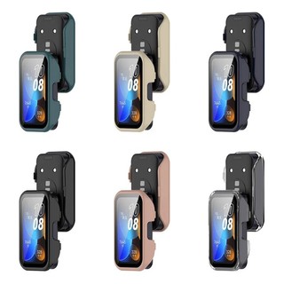 Huawei Band 10/9/8 2 trong 1, kính cường lực PC cứng, bảo vệ màn hình, chống vân tay, chống trầy xước, khung đồng hồ