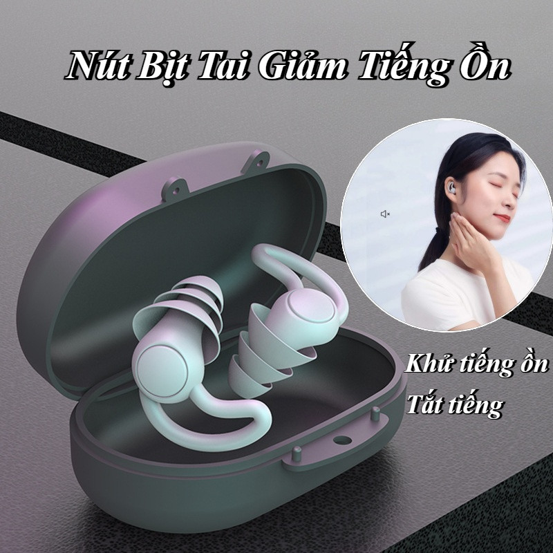 Nút Bịt Tai Giảm Tiếng Ồn Vây cá mập,nút tai giảm tiếng ồn bằng bọt không dây,3 lớp giảm tiếng ồn