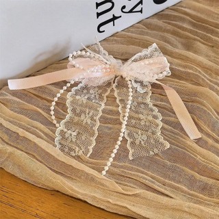 Phụ kiện dây giày ngọc trai hồng ren nơ, charm hoa gấu tình yêu, khóa DIY cho thể thao