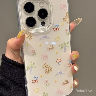 Ốp điện thoại tương thích với iPhone, ốp hoa đơn giản cho iPhone 16 Pro Max, ốp hai trong một cho iPhone 15/14, ốp mềm cho iPhone 13/12, phong cách Ins 11, ốp bảo vệ LBZA