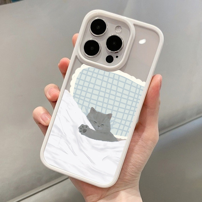 Ốp Lưng Cho iPhone 11 16 15 Pro 17 Max 16e 14 11 12 13 15 Pro XR XS Max X 7 8 Plus SE2022 Cặp Đôi Chó Mèo Dễ Thương Silicon Trong Suốt Chống Sốc