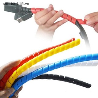 Ssvn 1m 10mm / 14mm Nhiều Màu Sắc Xoắn Ốc Dây Tổ Chức Bọc Ống Chống Cháy Cáp Tay Cầm.