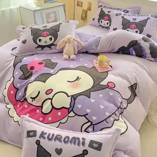 PS1 Sanrio My Melody Pochacco 3IN1 Ga trải giường Vỏ chăn gối Bộ chăn ga gối Bộ đồ giường Phòng ngủ có thể giặt được SP1