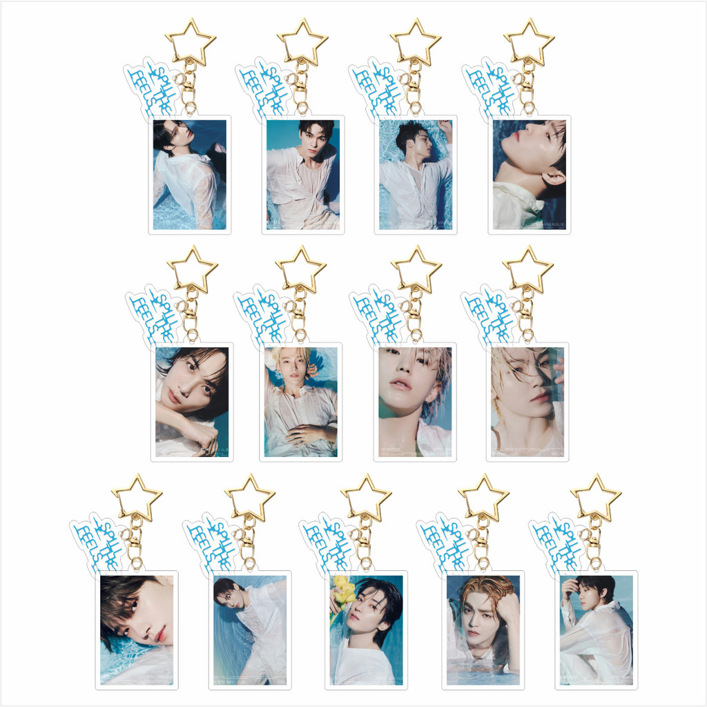Seventeen Acrylic Móc Chìa Khóa SPILLES 17 Là Ngay Ở Đây Móc Khóa Trong Suốt Treo Lên Thần Tượng Móc Khóa S.Coups Hoshi JOSHUA JEONGHAN HOSHI WONWOO MINGYU The8 Móc Chìa Khóa