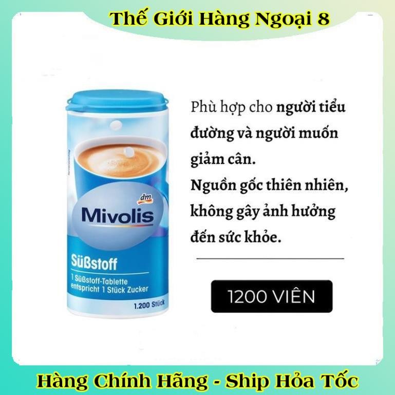 ĐƯỜNG ĂN KIÊNG MIVOLIS Substoff CHO KETO, DAS TIỂU ĐƯỜNG HỘP 1200 VIÊN của Đức -Date Mới Đủ Bill