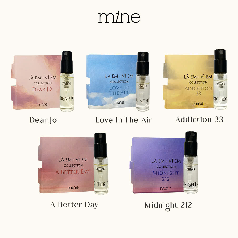 BST Nước hoa Mine Trải Nghiệm Hương Thơm Dễ Chịu Đủ 5 Mùi 2ml
