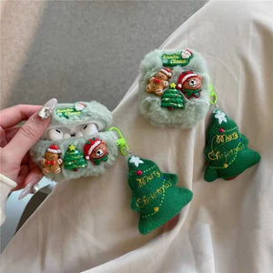 Âm thanh nổi sang trọng hình gấu cây thông Noel Thích hợp cho hộp đựng tai nghe airpod4 Thích hợp cho hộp bảo vệ airpodpro2
