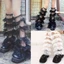 XGB Ruffle Ren Chân Ấm Lưới loe Chân Tay Dễ Thương Đùi Cao Chân Tất