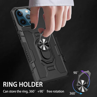 Dành Cho iphone 12 Pro Max / 11 Pro Max Ốp điện thoại PC Cứng Mặt Sau Mềm TPU Edge Bảo Vệ Camera Vòng Giá Đỡ Chân Đế Chống Sốc Mỏng Bao