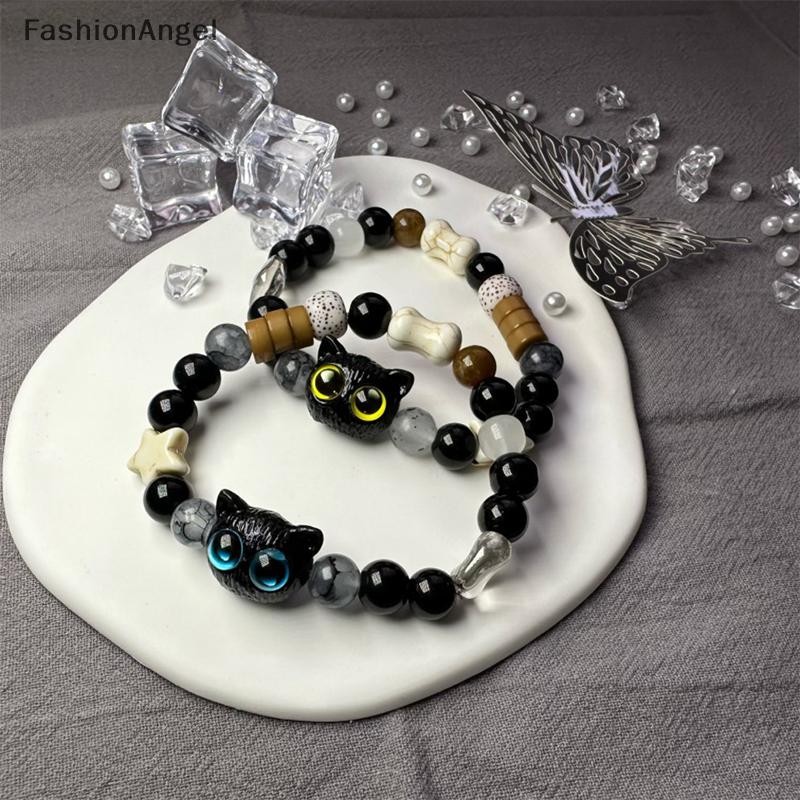 FashionAngel Dễ Thương Đen Đính Hạt Vòng Tay Dành Cho Nữ Hạt Đen Trắng Hoạt Hình Động Vật Cặp Đôi Vòng Tay Trang Sức Hợp Thời Trang Người Yêu Quà Tặng VN