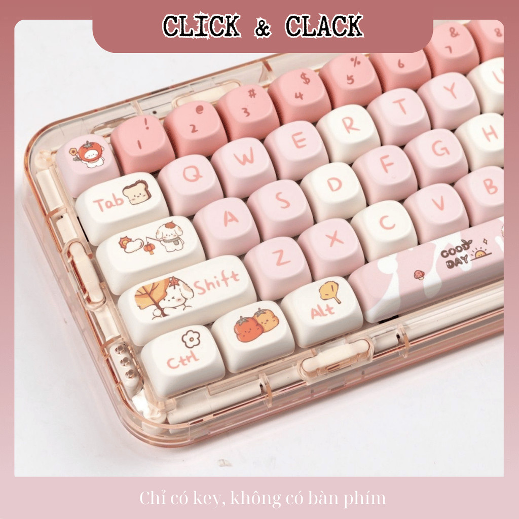 Keycap Fall Puppy MOA profile - BPT dyesub 116 phím dùng trên nhiều layout bàn phím | BigBuy360 - bigbuy360.vn