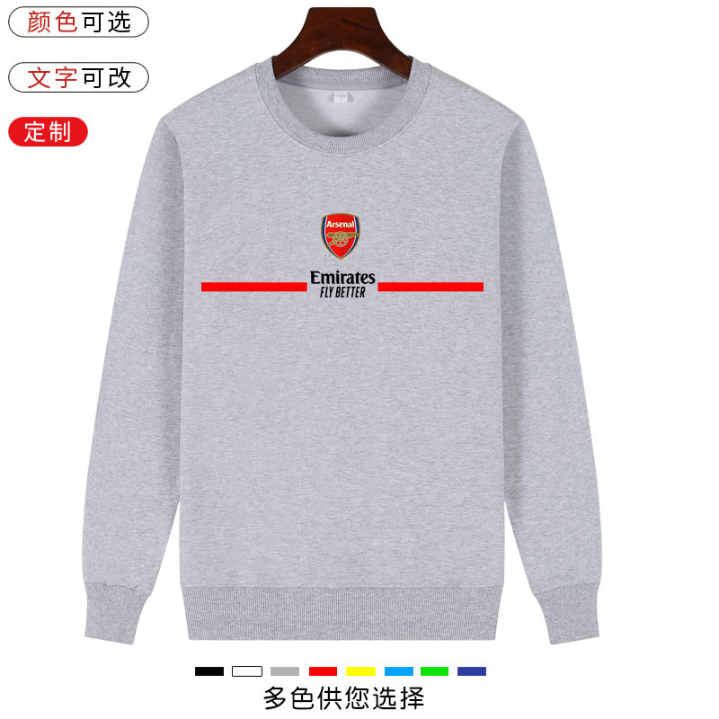 [Chất lượng cao] Arsenal Pháo thủ Anh Đồng phục đội bóng đá Premier League Áo khoác hoodie cổ tròn thông thường dành cho nam và nữ