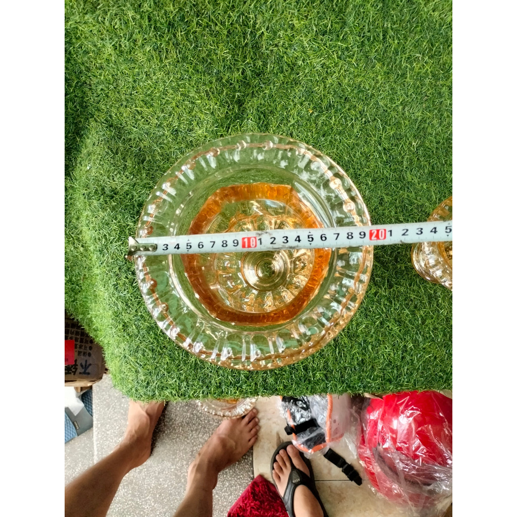 Ly đựng phật thủ cao 15cm, Cốc bày phật thủ thuỷ tinh dày dặn có 3 loại 15cm, 20cm 25cm