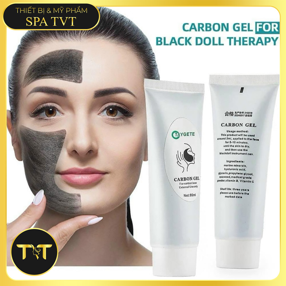 Tuýp Gel Cacbon , Tuyp Than Tre Đen Cho Máy Laser, Hỗ Trợ Trẻ Hóa Da, Se Khít Lỗ Chân Lông, Mờ Nám
