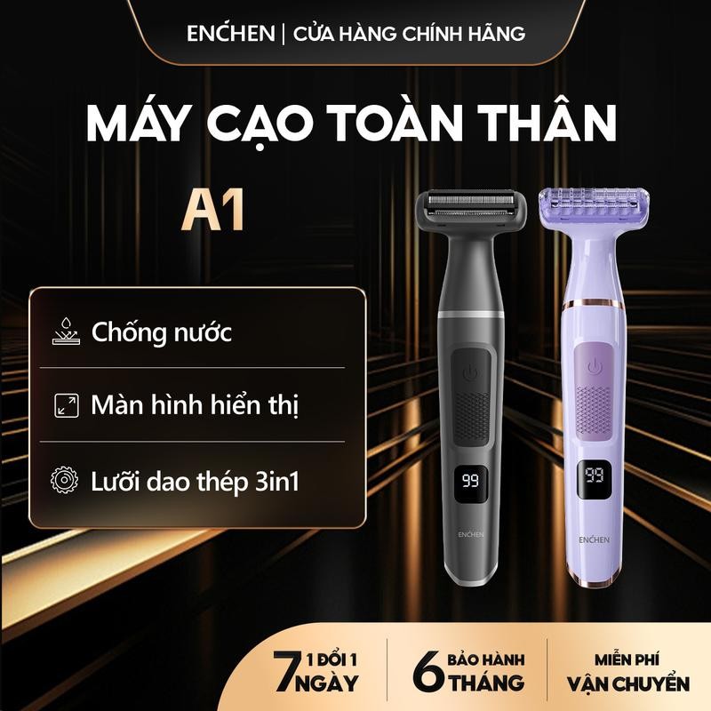 Ảnh Máy cạo toàn thân đa năng Enchen A1 - chống nước - lưỡi dao thép không gỉ - 3 in 1 - BH 6 tháng 1