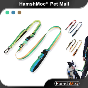 HamshMoc Dây xích chó 6 trong 1 Chống đầy đặn Dây dẫn thú cưng mạnh mẽ Phản quang đàn hồi có thể điều chỉnh cho chó nhỏ vừa lớn đi bộ ngoài trời