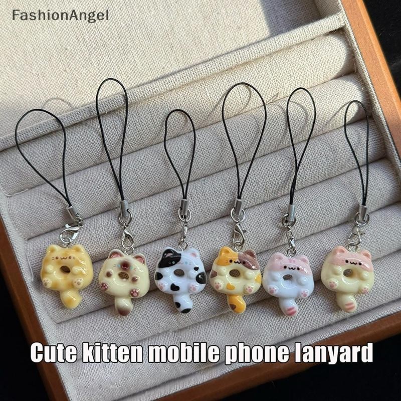 FashionAngel 1 Phụ Kiện DIY Cookie Điện Thoại Quyến Rũ Dây Đeo Cặp Đôi Mềm Móc Khóa Mặt Dây Dễ Thương Dây Keycord VN