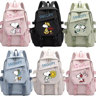 Snoopy Schoolbag Hoạt Hình Dung Tích Lớn Đa Chức Năng Bền Ba Lô In Thời Trang Ba Lô Quà Tặng Học Sinh