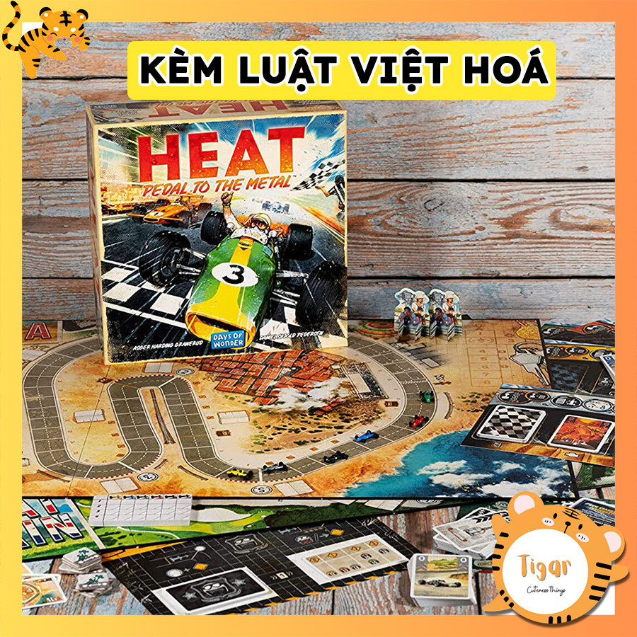 [Luật Việt] Boardgame Heat: Pedal to the Metal Đua Xe phiên bản tiếng Anh ( kèm quyển luật tiếng Anh+Việt) 4-5889