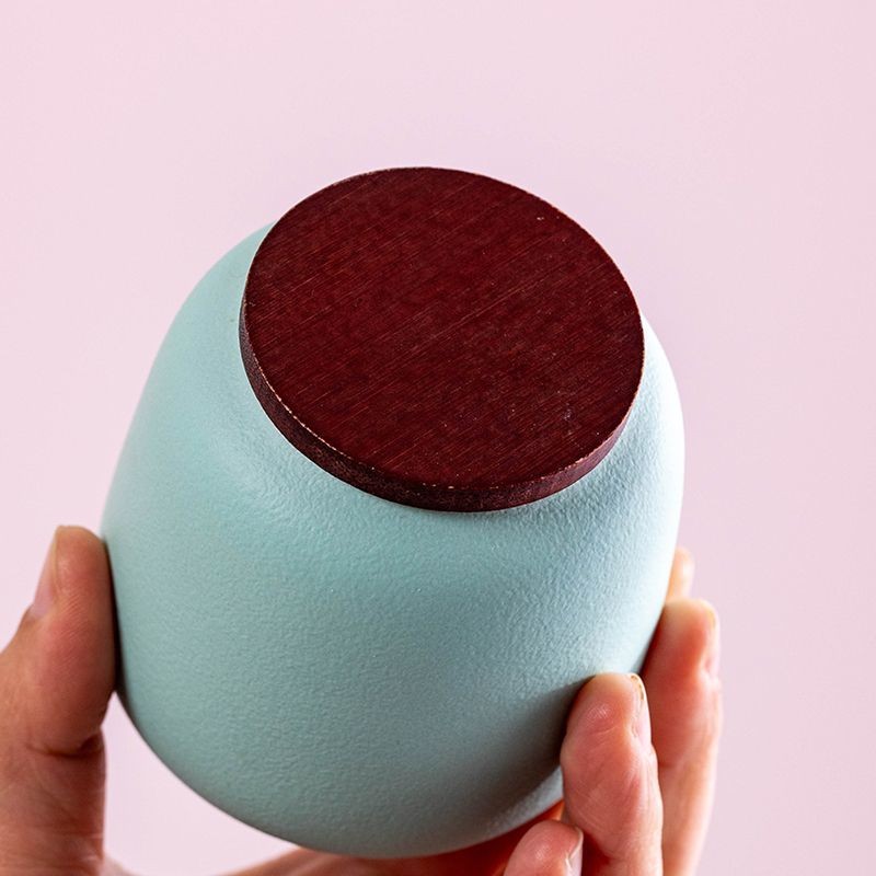Bộ đồ đá di động Gốm sứ mờ Kích thước nhỏ Hộp đựng trà có nắp & Hộp đựng du lịch chống ẩm kín & Hộp đựng đồ