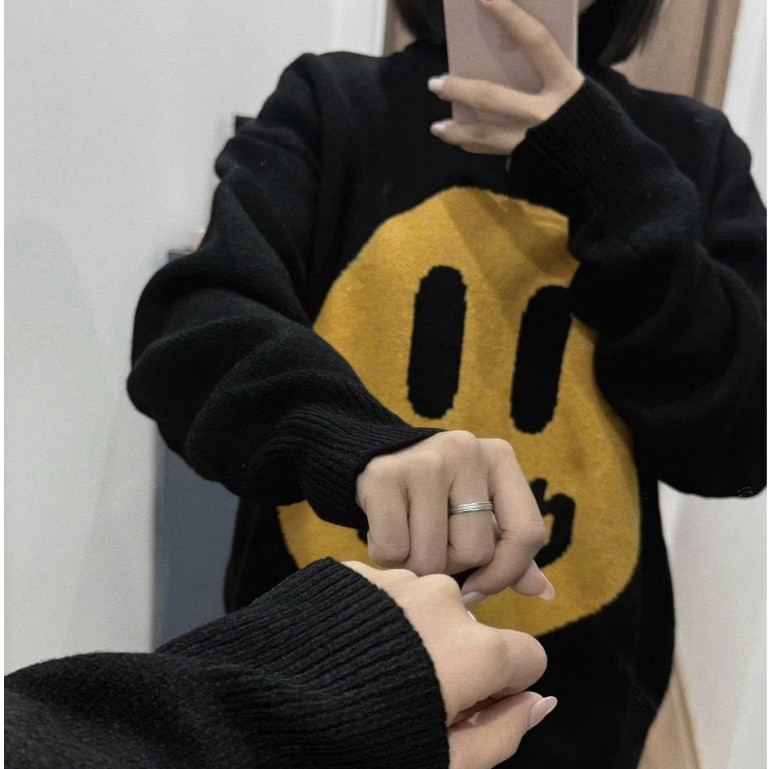 Áo Len Đờ Riu Mặt Vàng KCloset Áo Sweter Chất Len Xù Dày Dặn Dáng Rộng Nam Nữ NA545