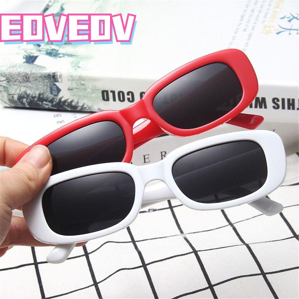 Kính râm EOVEOV Y2K, Kính râm hình chữ nhật bảo vệ khung vuông hẹp ...