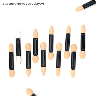 [savemoneyeveryday] 10 chiếc Bàn chải phấn mắt dùng một lần Bộ cao su xốp hai mặt Bàn chải phấn mắt trang điểm cho dụng cụ trang điểm mỹ phẩm [vn]