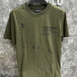Áo Thun Xanh Rêu DQQ Nhiều Chấm Double - Six. Áo Phông  Chất Cotton Dày Dặn Thoáng Mát