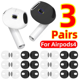 Tai nghe không dây 3 cặp silicon siêu mỏng cho Airpods 4/3/2/1, chống trầy xước, chống trượt, đen/trắng/trong suốt