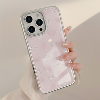 [Sheren] Ốp điện thoại Gilt Sweet Love Heart Bow Thích hợp cho i16 15 14 13 12 11 pro max Vỏ bảo vệ chống sốc