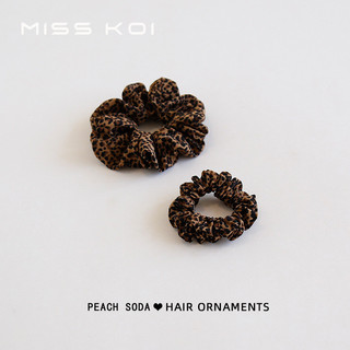 MISMEMO Phong Cách Hồng Kông Retro ~ Tính Khí Da Báo In Scrunchy Dây Buộc Tóc Bền Dây Buộc Tóc Nữ Đuôi Ngựa Đầu Dây Tóc