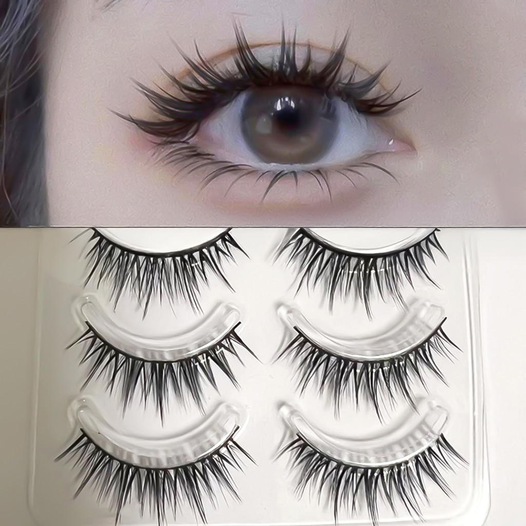 Có Thể Tái Sử Dụng Dải Wispy Giả Mi DIY Anime Full Dải Mi Cho Làm Đẹp Mắt Cosplay DIY Trang Điểm