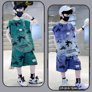 Bộ quần áo trẻ em dành cho bé trai 15-45kg mẫu SUKU.Set đồ sát nách bé trai.bộ ba lỗ bé trai, HE27