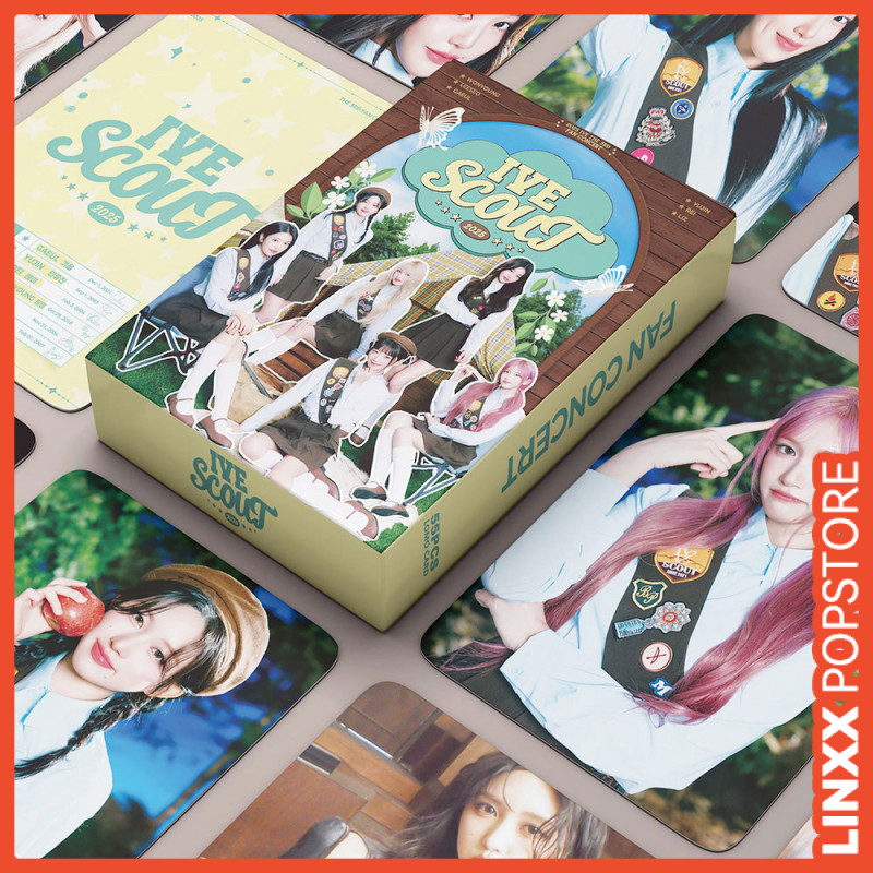 LINXX 55 Chiếc IVE SCOUT Album LOMO Card Set Kpop Girl Group IVE Photo Cards Người Hâm Mộ Bộ Sưu Tập Cao Cấp Làn Sóng Hàn Quốc Hàng Hóa