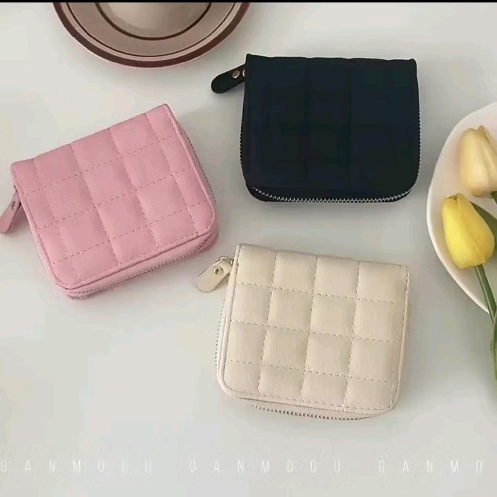 Ví Kẻ Sọc PU Cho Nữ, Ví Ngắn Cho Nữ, Ví Đựng Thẻ Phong Cách Hàng Quốc, Ví Nữ Dạng Gấp ( C 02 )