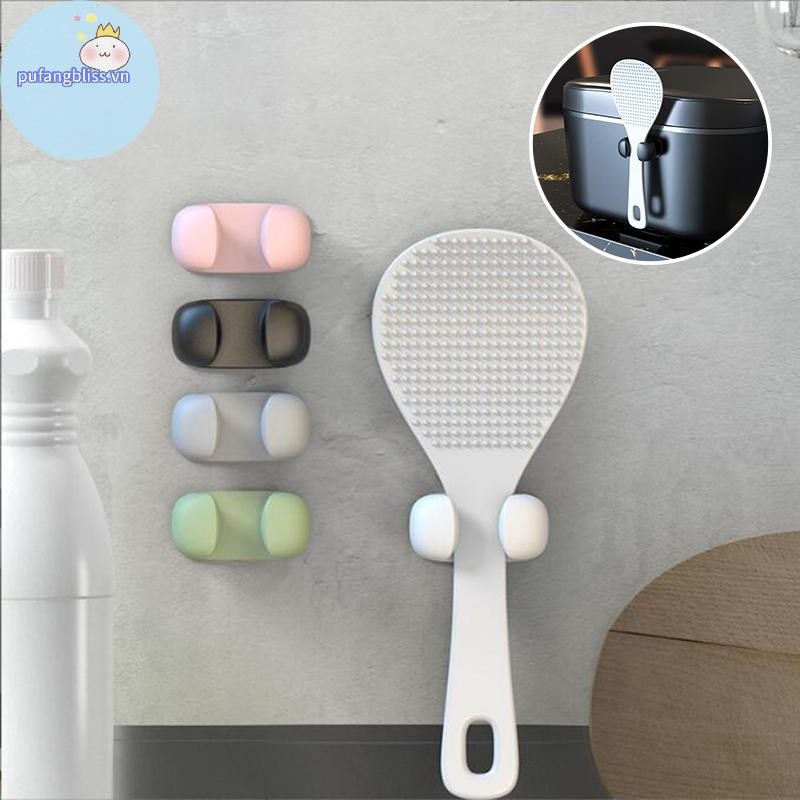 Pufangbliss Giá Thìa Cơm Di Động Sáng Tạo, Giá Để Đồ, Nồi Cơm, Dụng Cụ Nhà Bếp, Kẹp Treo Tường, Phụ Kiện Gia Đình VN