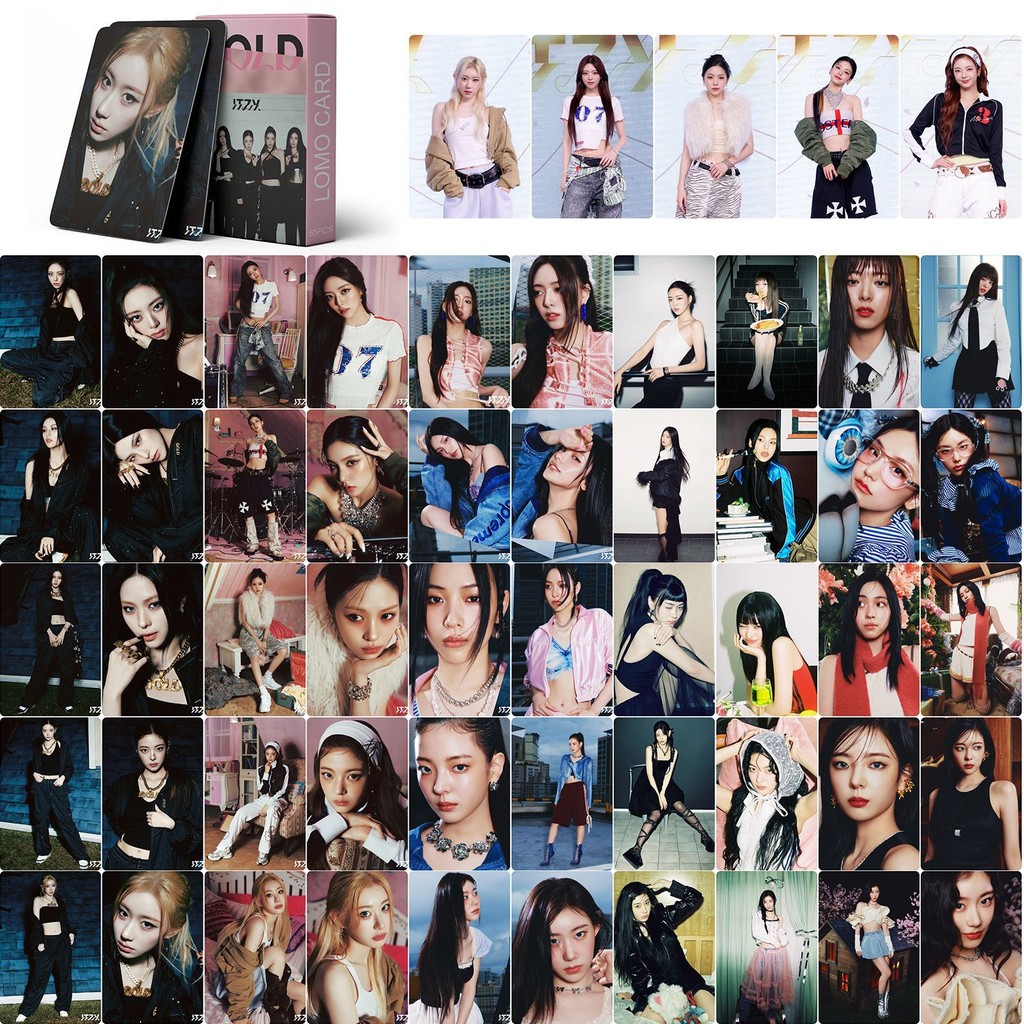 55 Chiếc ITZY GOLD Lomo Cards Algorhythm Album Photocards Lia Yuna Yeji Ryujin Chaeryeong Bưu Thiếp YM
